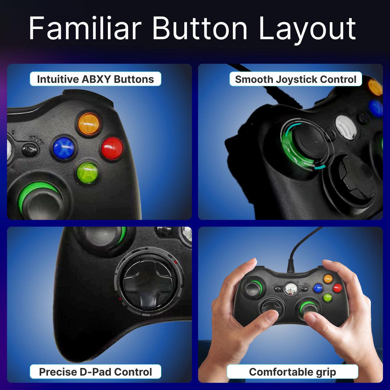 Laser Gaming Wired PC Controller - Black.