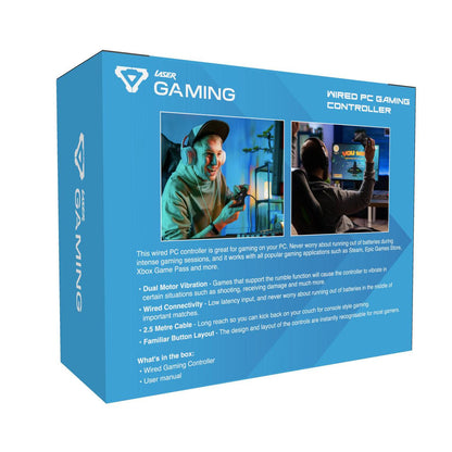Laser Gaming Wired PC Controller - Black.