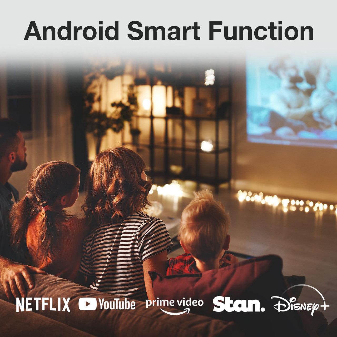 Laser Cube Android Projector with 120in Screen.