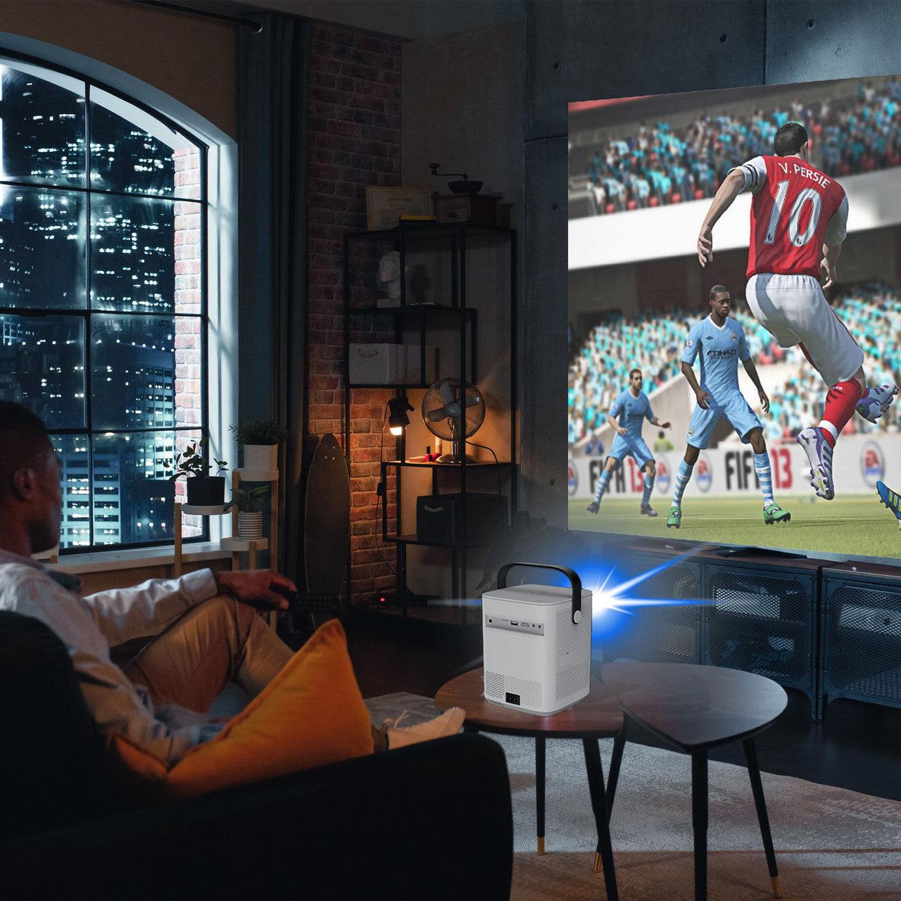 Laser Cube Android Projector with 120in Screen.