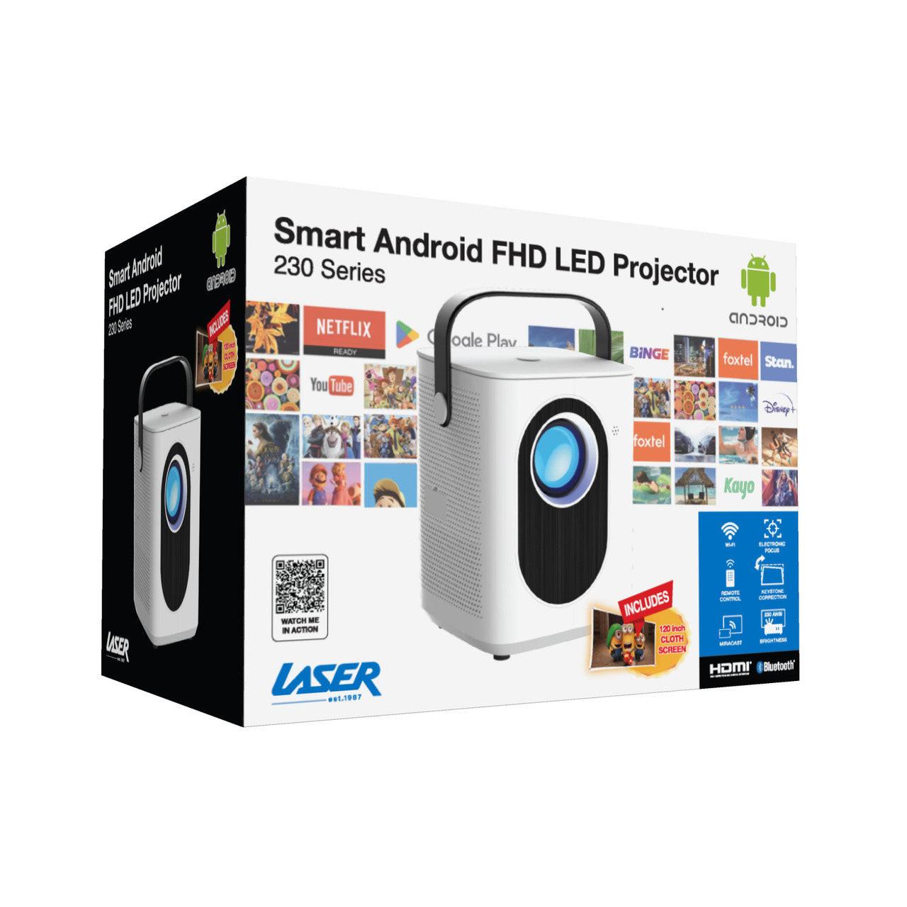 Laser Cube Android Projector with 120in Screen.