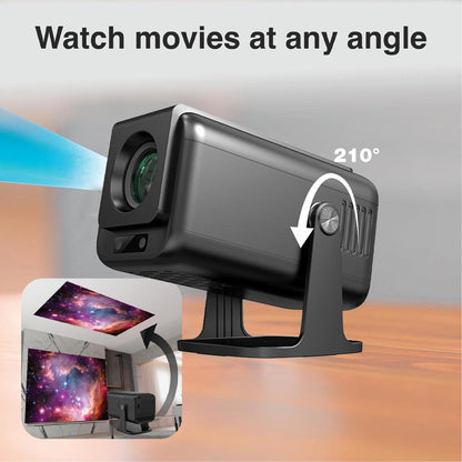 Laser 1080p Android Multi-Angle LED Projector Black.