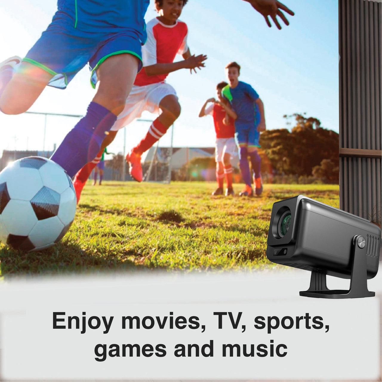 Laser 1080p Android Multi-Angle LED Projector Black.
