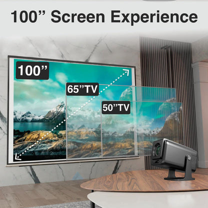 Laser 1080p Android Multi-Angle LED Projector Black.