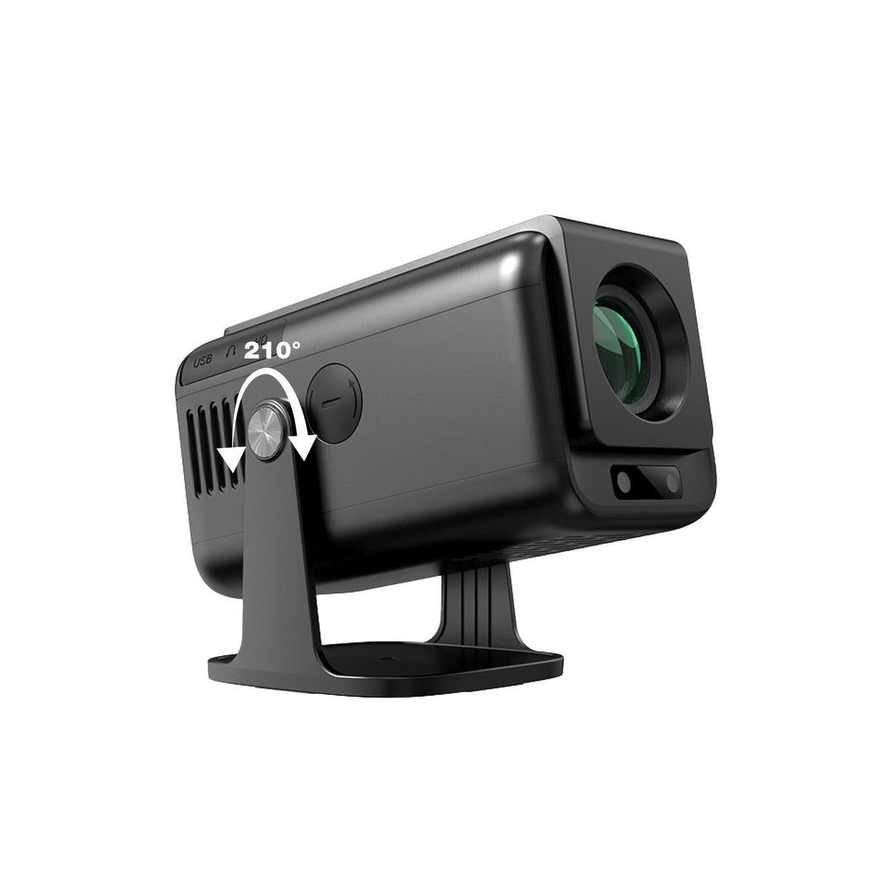 Laser 1080p Android Multi-Angle LED Projector Black.