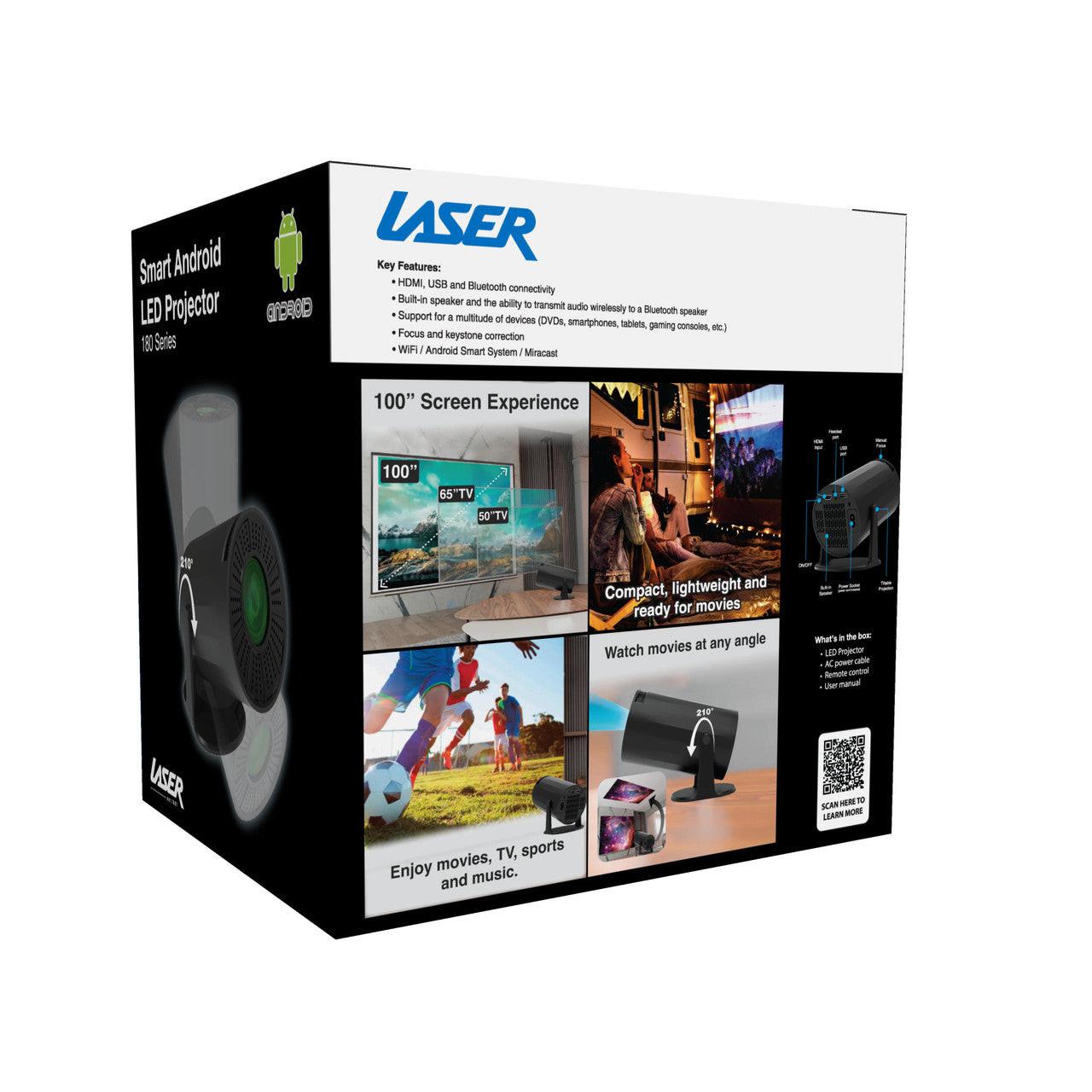 Laser Multi Angle Android LED Projector Black.