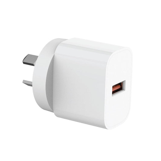 Laser USB-A 18W QC3 Wall Charger White.