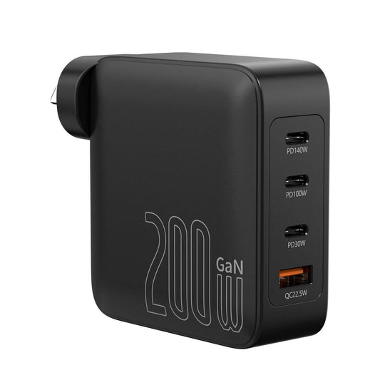 Laser PD3.0 200W GaN Wall Charger Black.