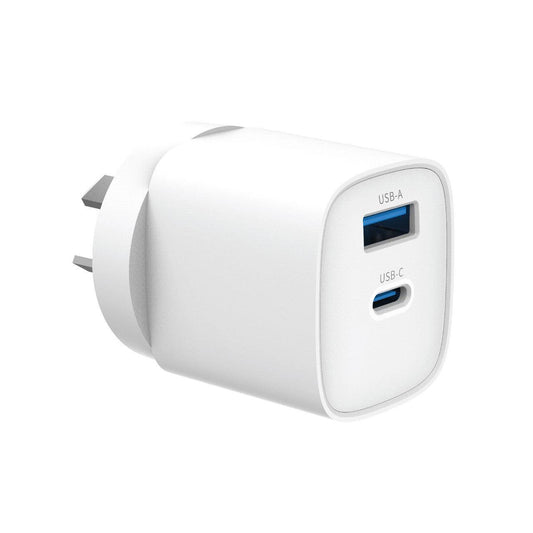 Laser Dual Port 45W USB Wall Charger White.