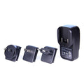 Laser 4-Port USB Travel Charger with Global Adapters.