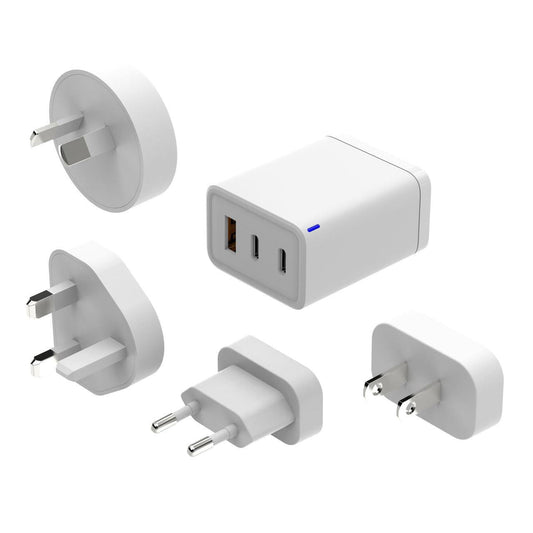 Laser 65W GaN Travel Charger with 4 Adaptors.