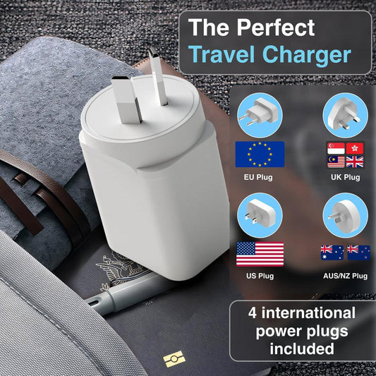 Laser 65W GaN Travel Charger with 4 Adaptors.