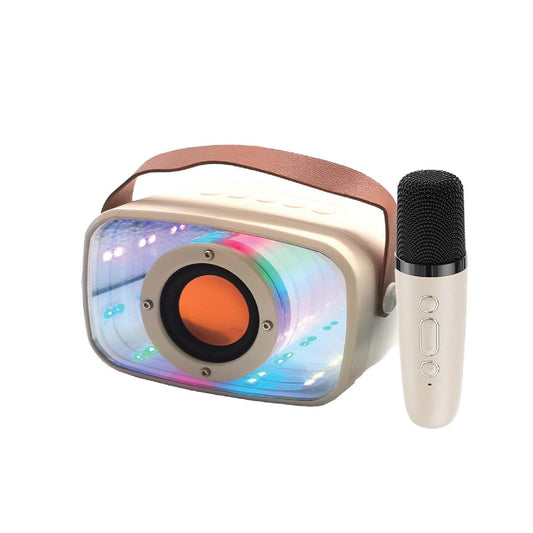 Laser Infinity Karaoke Speaker with Wireless Mic.