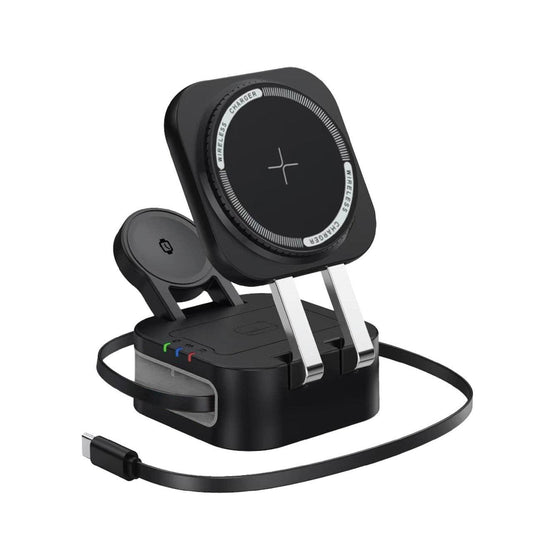 Laser 3 in 1 Foldable Wireless Charging Stand Black.