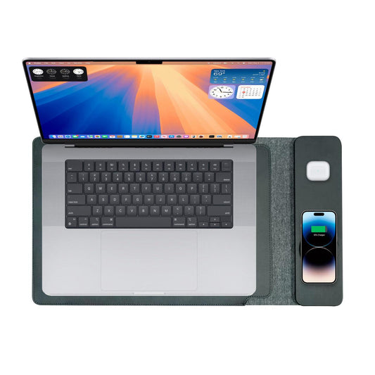 Laser Wireless Charging Laptop Sleeve Up to 16 Inch Black.