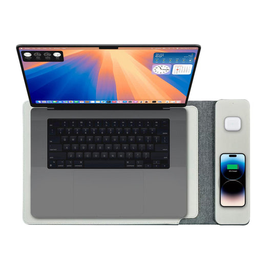 Laser Wireless Charging Laptop Sleeve Up to 16 Inch Grey.