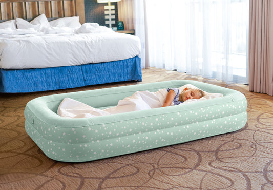 Intex Kidz Inflatable Travel Bed set with Hand Pump - Stars. Great for Travel 66810.