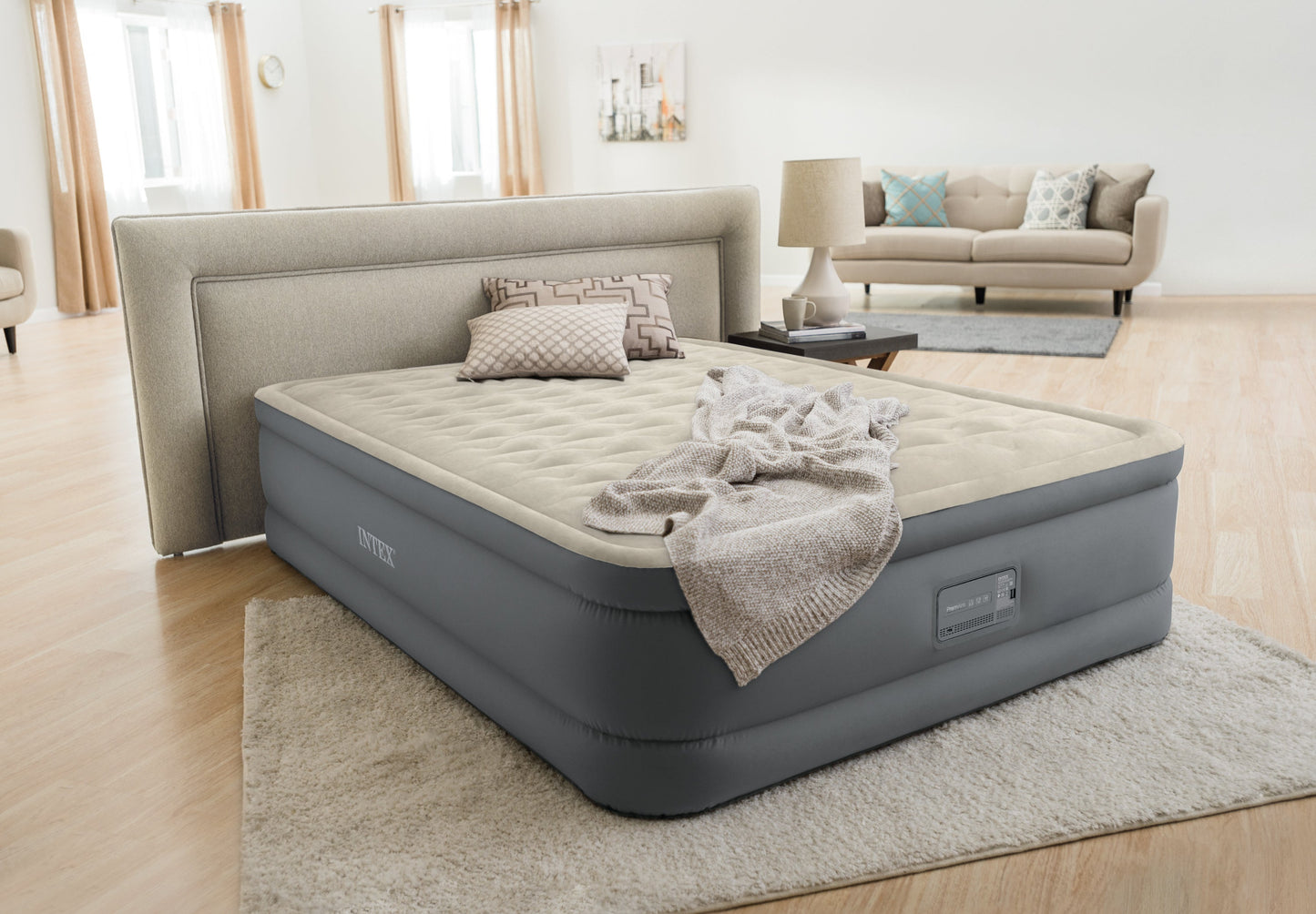 Intex Queen PremAire II Airbed 46cm 64926.