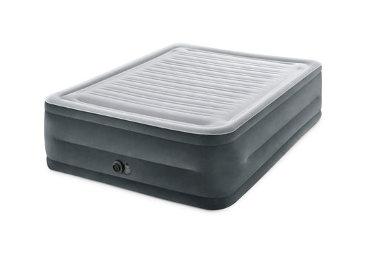 INTEX Queen Dura-BeamÂ® Comfort Plush Air Mattress w/ Built-In USB Electric Pump 64418.