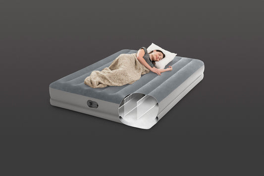 INTEX Queen Dura-BeamÂ® Standard Downy Easy ComfortÂ® Air Mattress 10 w/ Hand Pump 64765.