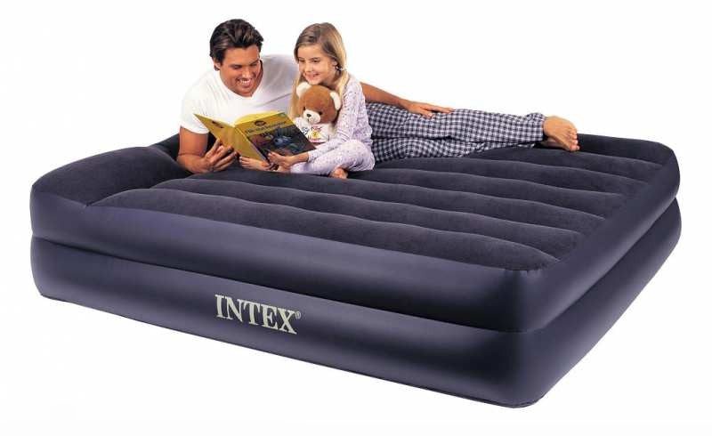Intex Queen Pillow Rest Airbed with 240v pump 64124.