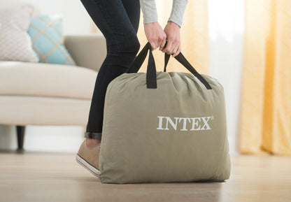Intex Queen Pillow Rest Airbed with 240v pump 64124.