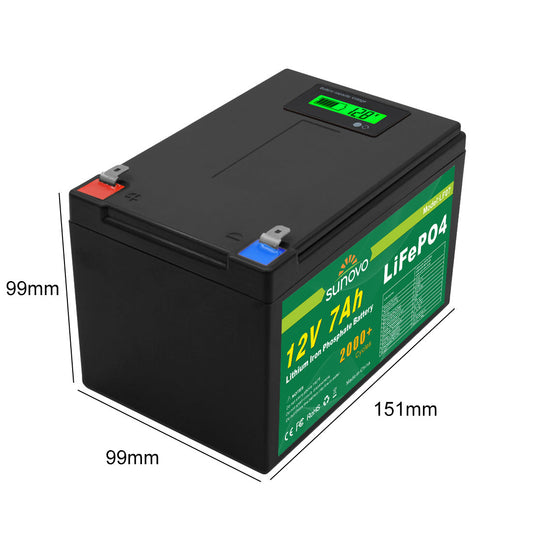 Samland 12V 7AH Deep Circle Lifepo4 Lithium Battery Rechargeable.