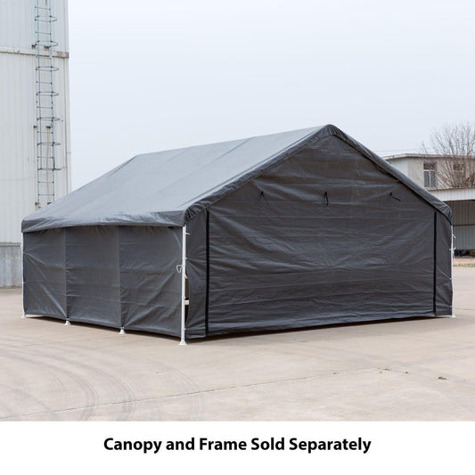 Samland Enclosure Kit (Side Wall Accessory Only) for Portable Double Carport Canopy 18x20FT.