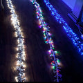 Samland LED Firecracker Effect Fairy Icicle Chaser Light for Christmas Decoration in White