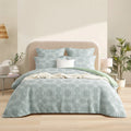Rizz Sage Jacquard King Quilt Cover Set by Renee Taylor
