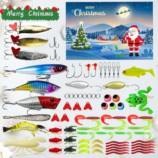 Fishing Lures Tackle Set for Fisher Men, Father, Granpa, Boys - 2025 Christmas Surprise Gift 78pcs.