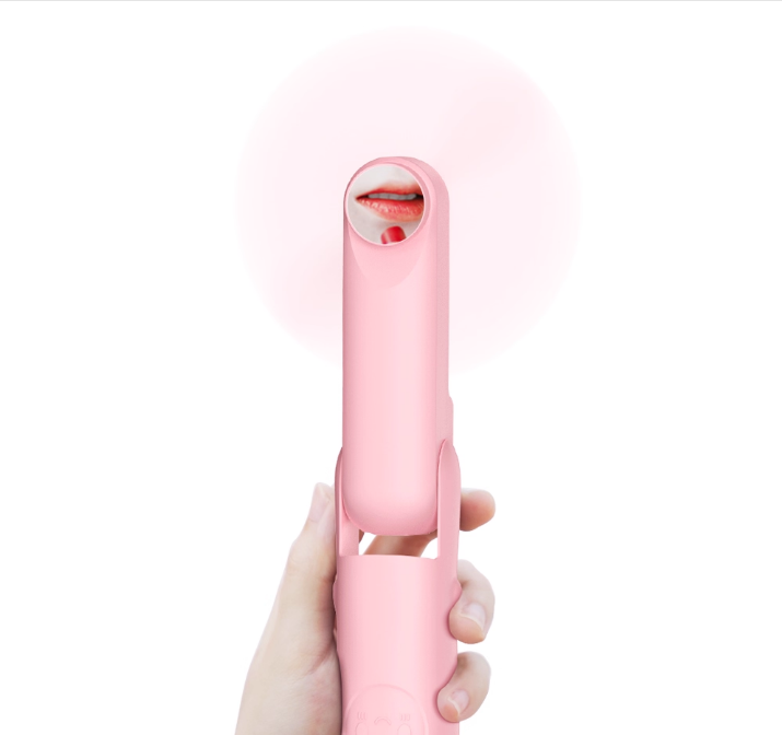 Handheld Mini Fan, 2 IN 1 USB Rechargeable Portable Fan [12-19 Working Hours] with Power Bank, Pocket Design for Travel/Summer/Concerts/Lash, Gifts for Women (Pink)Christmas Gifts.