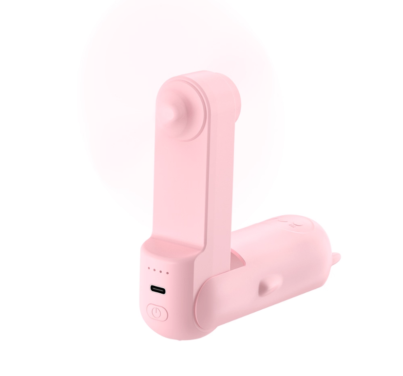 Handheld Mini Fan, 2 IN 1 USB Rechargeable Portable Fan [12-19 Working Hours] with Power Bank, Pocket Design for Travel/Summer/Concerts/Lash, Gifts for Women (Pink)Christmas Gifts.