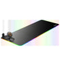 Wireless Charging Mouse Pad 15W RGB Gaming Mousepad Waterproof Desk Mat with Phone Holder 35.4''x11.8'' Extra Large Desk Pad Non-Slip Base Computer Keyboard Mat for PC Laptop, Black.