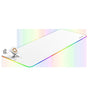 Wireless Charging Mouse Pad 15W RGB Gaming Mousepad Waterproof Desk Mat with Phone Holder 35.4''x11.8'' Extra Large Desk Pad Non-Slip Base Computer Keyboard Mat for PC Laptop, White.
