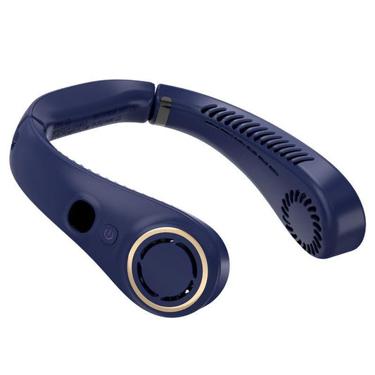Portable Neck Fan Upgraded, Neckbrace Personal Hands Free, 5 Speed Gears Adjustment, 2000 mAh Wearable Bladeless Quiet Rechargeable for Outdoor Indoor, Gifts for Women Men- Blue Christmas Gifts.