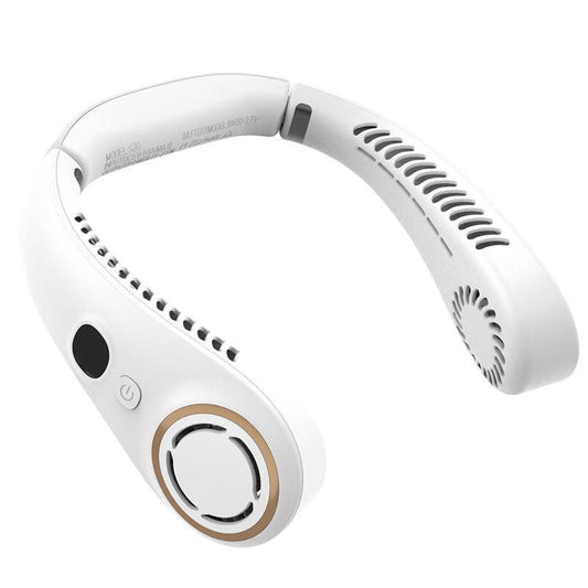 Portable Neck Fan Upgraded, Neckbrace Personal Hands Free, 5 Speed Gears Adjustment, 2000 mAh Wearable Bladeless Quiet Rechargeable for Outdoor Indoor, Gifts for Women Men- White Christmas Gifts.
