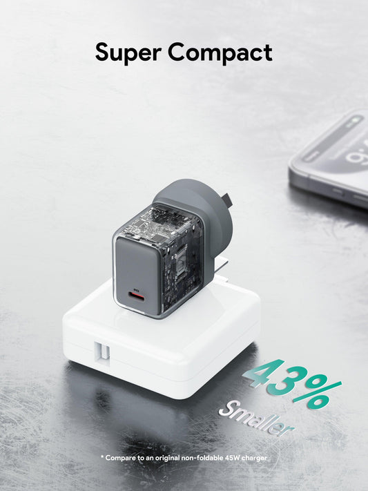 Aukey Comet 45W PD Fast Wall Charger GaN USB-C (PA-C2).