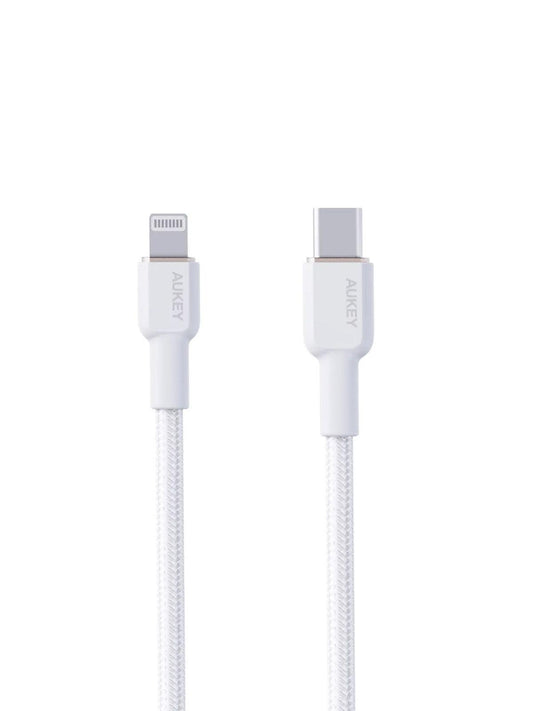 Aukey Circlet CL 1m Aramid Fiber Core USB-C TO Lightning White (CB-KCL1).