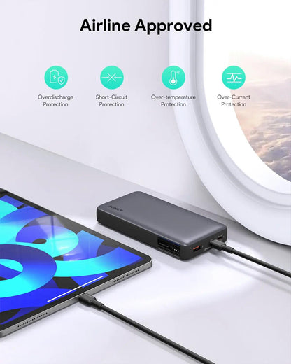 Aukey Sprint X 20K 30W 20000mAh Portable Power Bank with PD3.0 (PB-Y42).