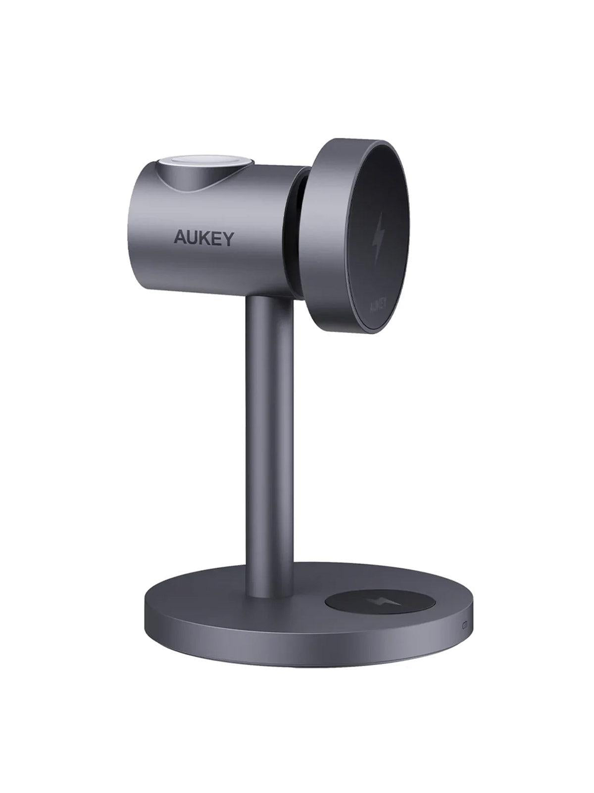 Aukey MagFusion 3-in-1 Qi2 Magnetic Fast Wireless Charging Station (LC-MC311).