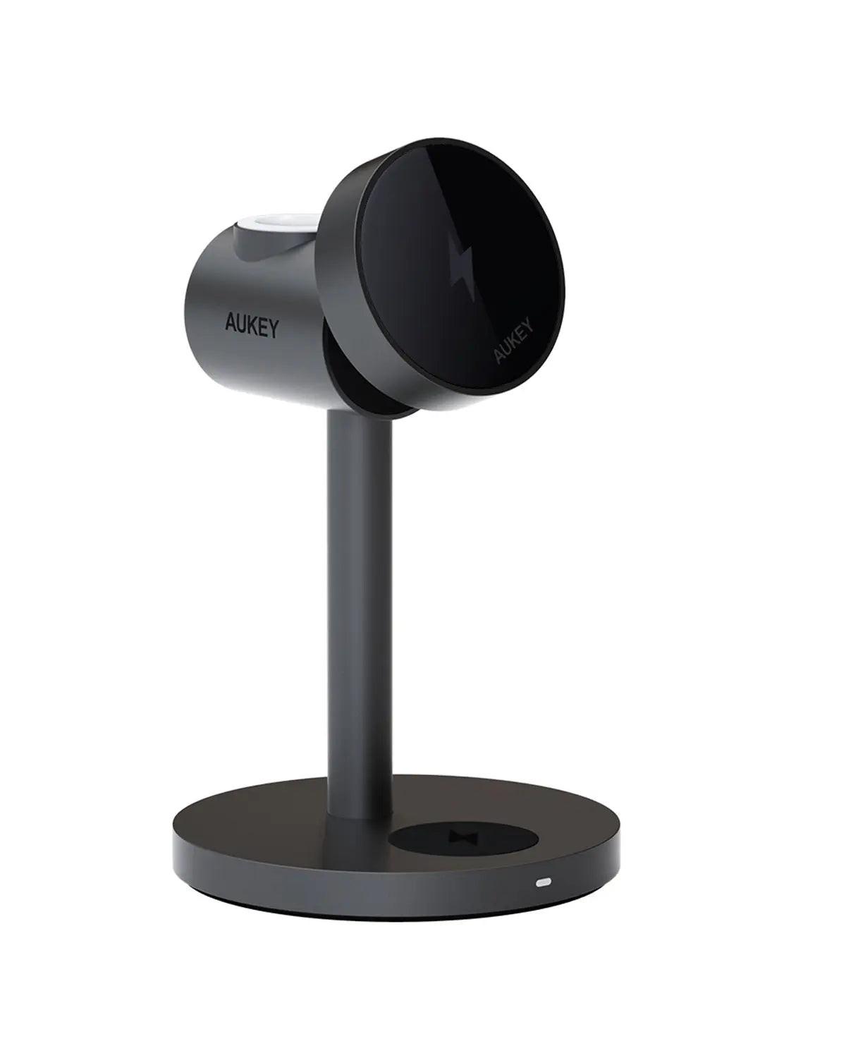 Aukey MagFusion 3-in-1 Qi2 Magnetic Fast Wireless Charging Station (LC-MC311).