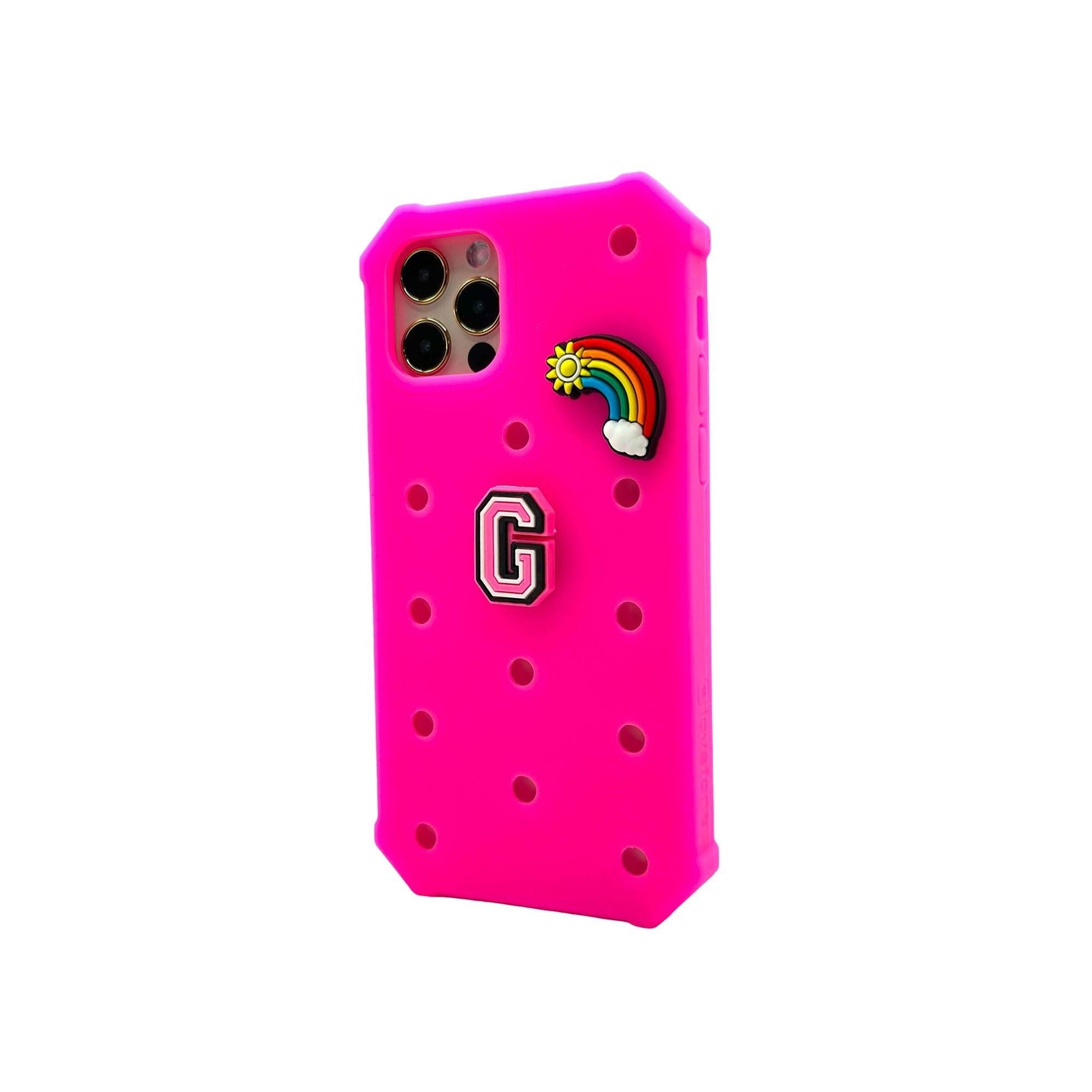 Lovefone Kids Silicone Case iPhone 15 Pro Hot Pink.