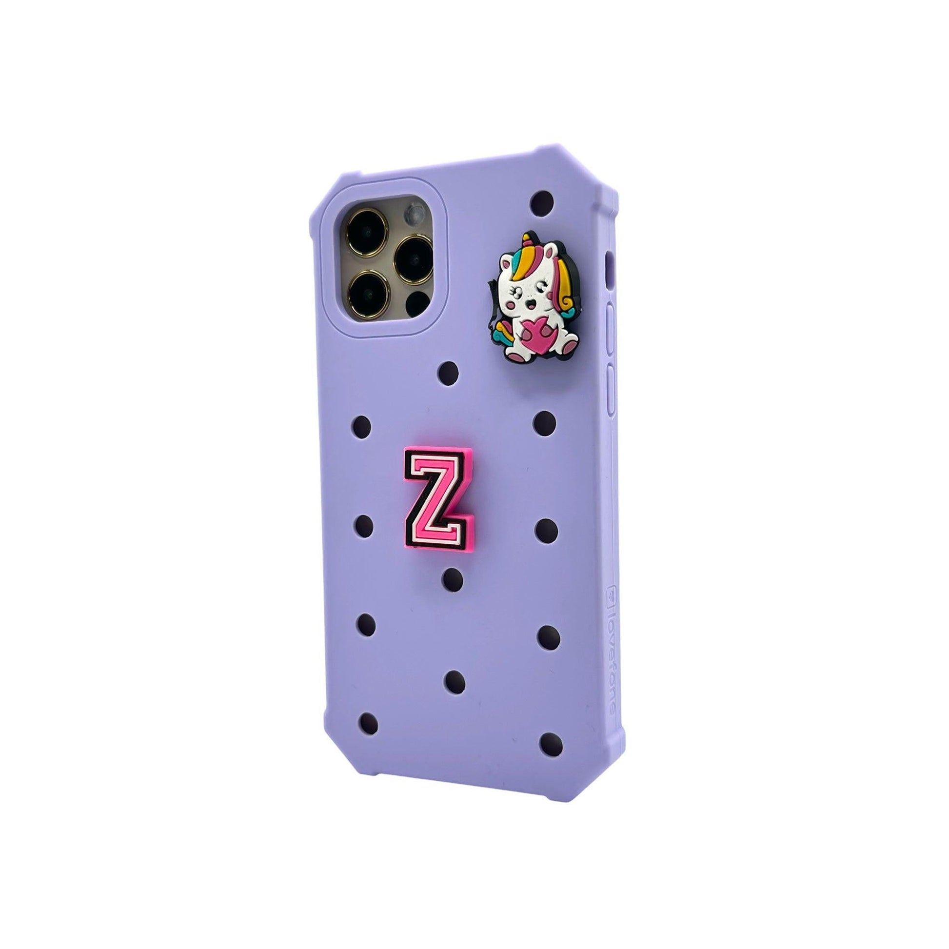 Lovefone Kids Silicone Case iPhone 15 Pro Lavender.