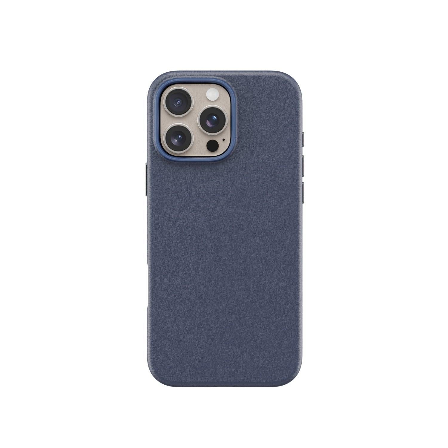 Lovefone Genuine Crafted Leather Case iPhone 14 Plus Navy.
