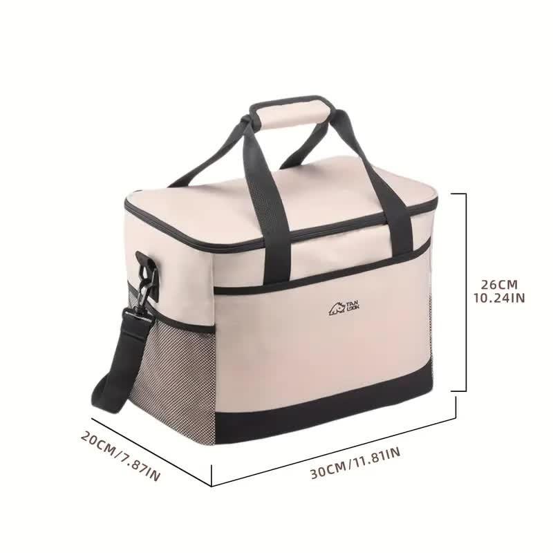 Blue Portable Insulated Cooler Bag for Camping & Picnics - Durable Outdoor Storage Tote.
