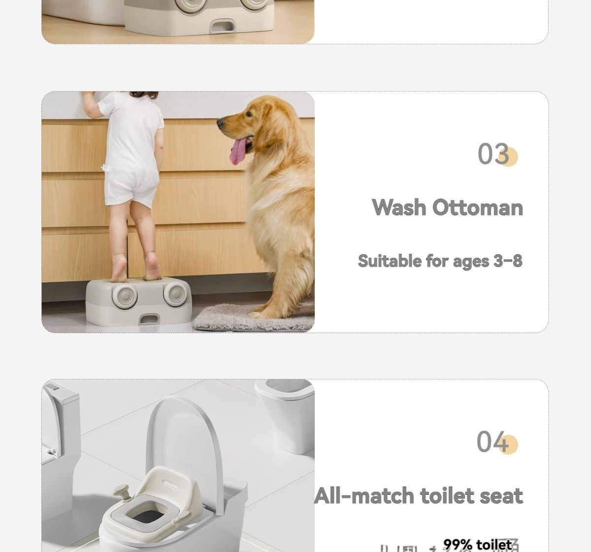 baby portable toilet, potty training, weaning off diapers, soft PU cushion, night-light, bathroom accessories, Australian market, toddler toilet seat - Misty Milk Green - Size Three