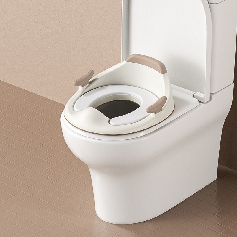 baby portable toilet seat, potty training, no installation, splash proof, hanging storage, travel potty seat, toddler toilet training seat - Camel - Size Hard seat cushion