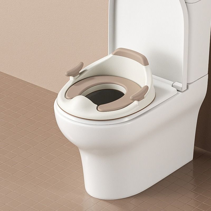 baby portable toilet seat, potty training, no installation, splash proof, hanging storage, travel potty seat, toddler toilet training seat - Camel - Size Soft cushion