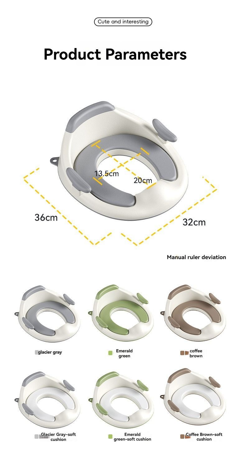 baby portable toilet seat, potty training, no installation, splash proof, hanging storage, travel potty seat, toddler toilet training seat - Camel - Size Soft cushion